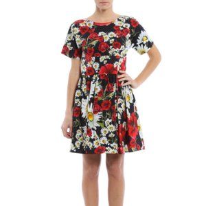 NWT. DOLCE & GABBANA Floral Print Mini Dress